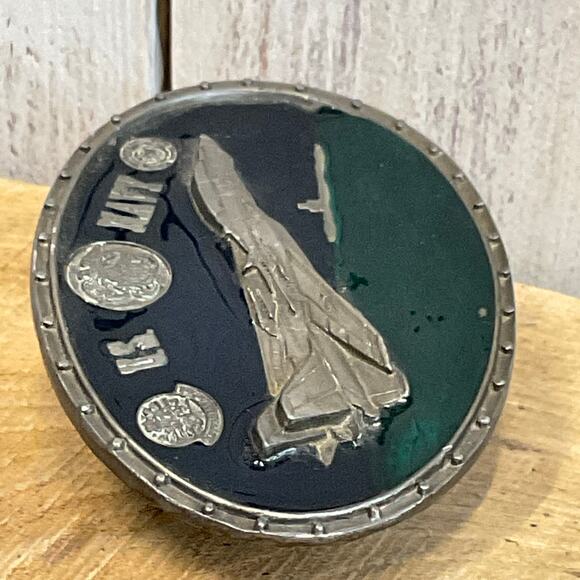 CJ Inc US Navy Belt Buckle 1987 Military Patriotic Navy Veteran - Picture 6 of 6